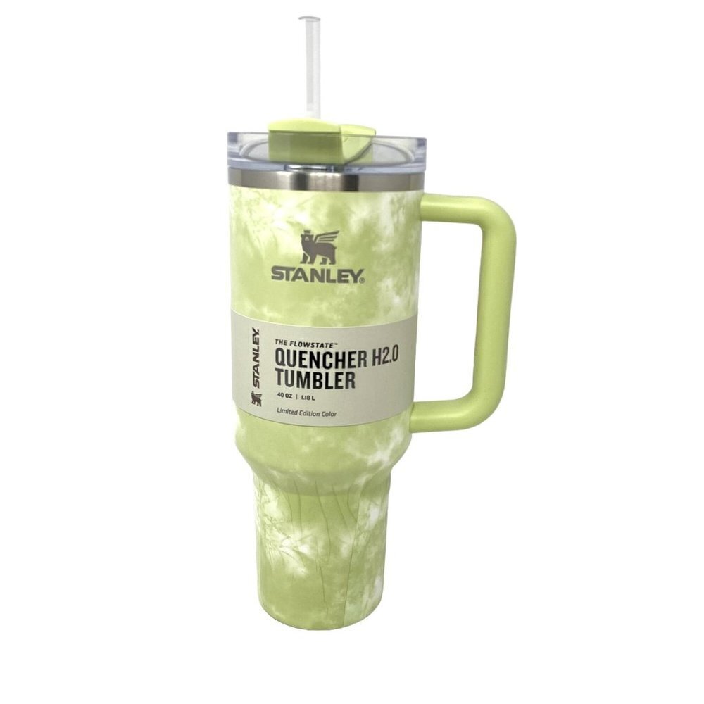 Stanley 40 oz Stainless Steel H2.0 FlowState Quencher Tumbler Citron Tie Dye